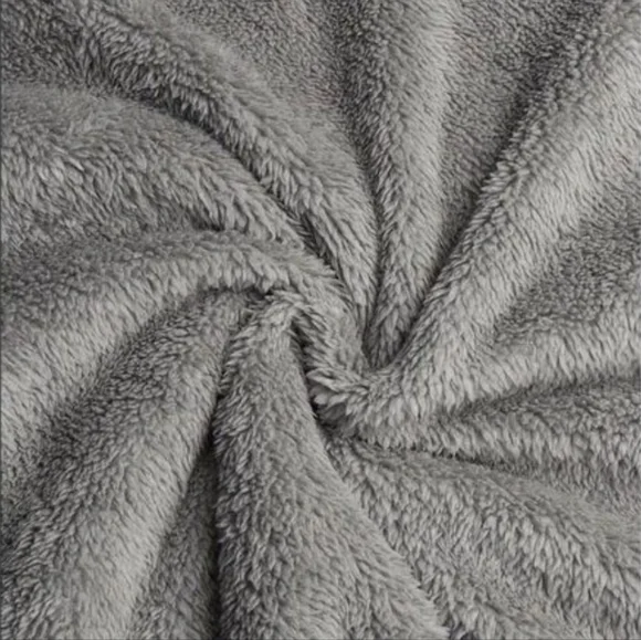 Yes, I'm cold ME 24:7 Grey Black Hoodie Sherpa Teddy Pullover Sweatshirt Large - Picture 9 of 9